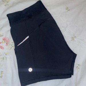 Lululemon Black Spandex Shorts with Pockets Size 6